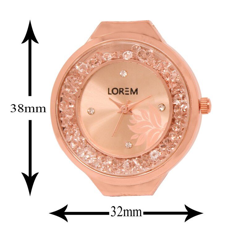 LOREM Analogue Rosegold Dial Rosegold Strape Fashion Wrist Watch For Women